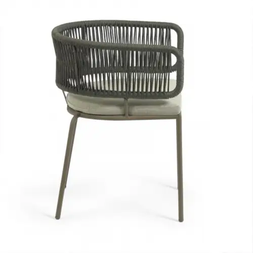 Silla de jardín verde Nadin con cuerda