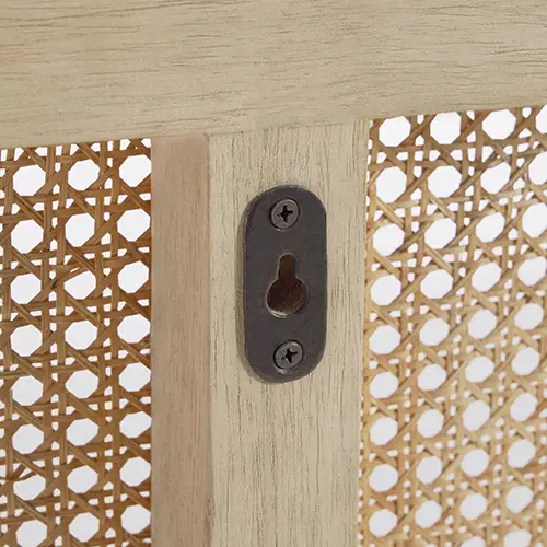 Mueble TV Rexit madera mindi y rejilla