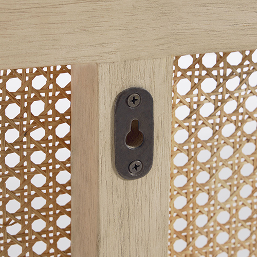 Mueble TV Rexit madera mindi y rejilla