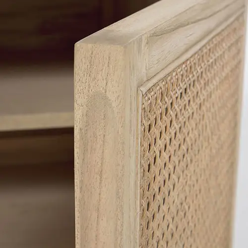 Mueble TV Rexit madera mindi y rejilla