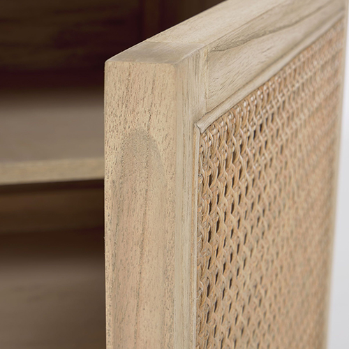 Mueble TV Rexit madera mindi y rejilla