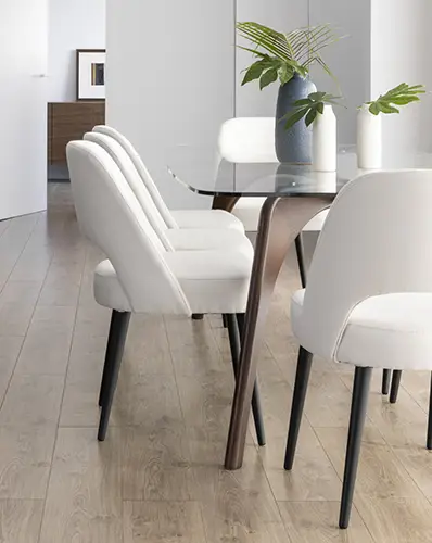 Silla tapizada white