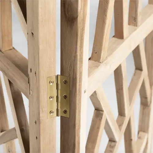 Biombo de madera maciza de teca Avaline
