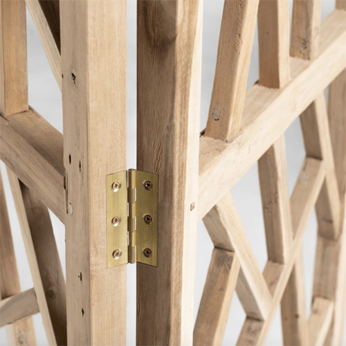 Biombo de madera maciza de teca Avaline