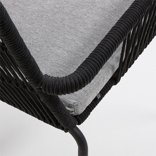 Sillón de jardín negra Samit