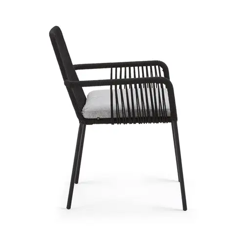Sillón de jardín negra Samit