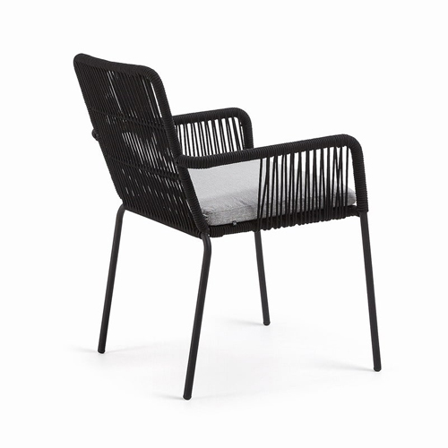 Sillón de jardín negra Samit