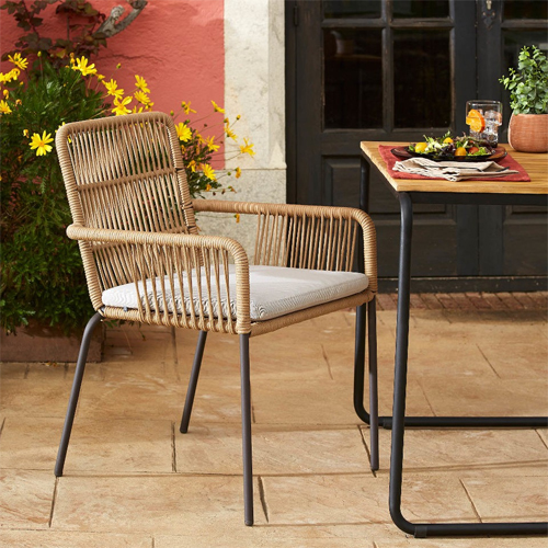 Silla de jardín beige Samanta