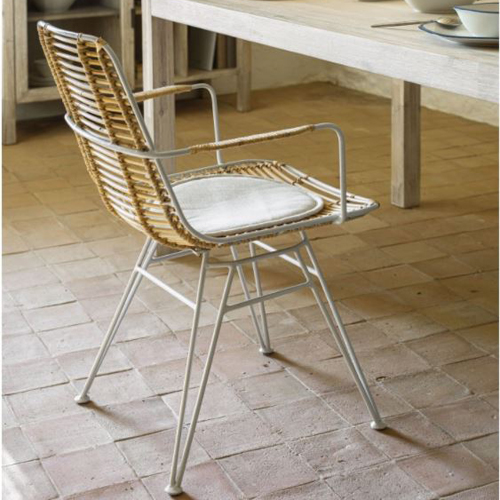 Sillón de jardín blanco Tishana