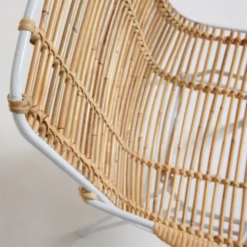 Sillón de jardín blanco Tishana