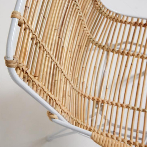 Sillón de jardín blanco Tishana