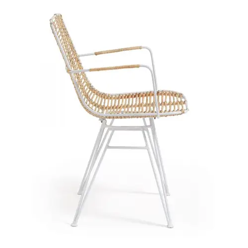 Sillón de jardín blanco Tishana