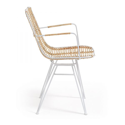 Sillón de jardín blanco Tishana