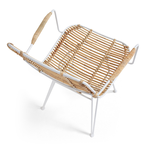 Sillón de jardín blanco Tishana