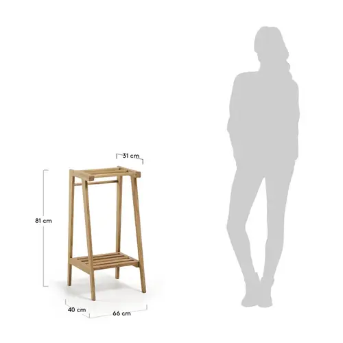 Toallero madera maciza teca Kuveni