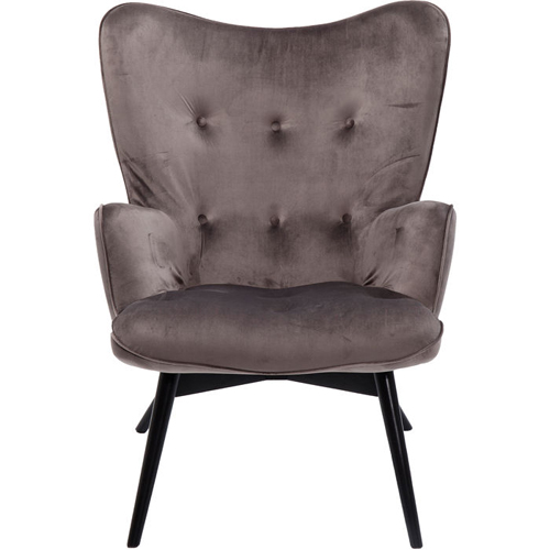 Butaca velvet vintage negra Vicky Kare