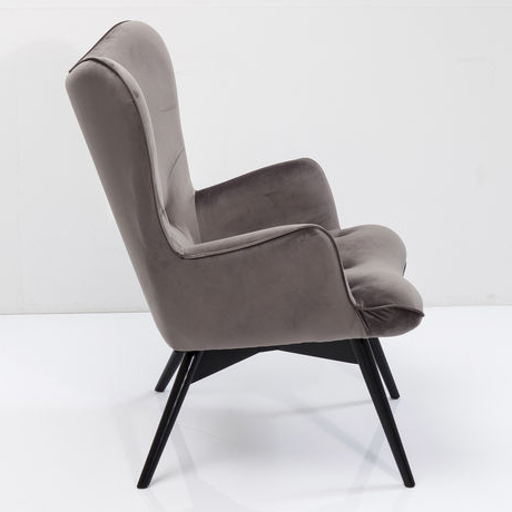 Butaca velvet vintage negra Vicky Kare