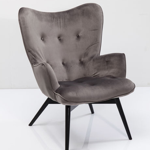 Butaca velvet vintage negra Vicky Kare