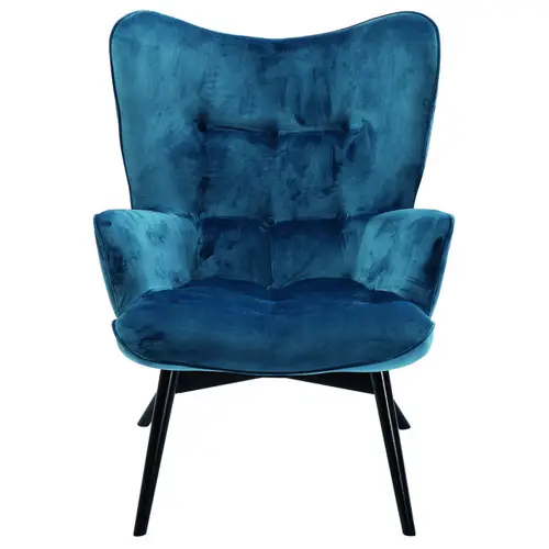 Butaca velvet vintage azul Vicky Kare