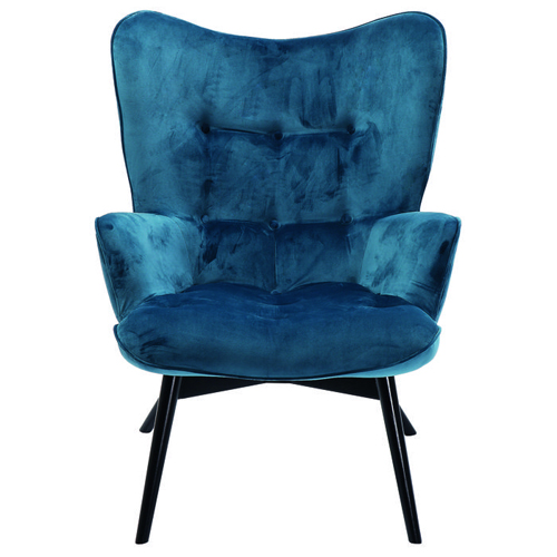Butaca velvet vintage azul Vicky Kare