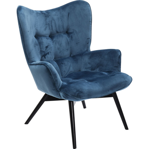 Butaca velvet vintage azul Vicky Kare