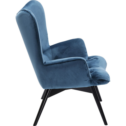 Butaca velvet vintage azul Vicky Kare