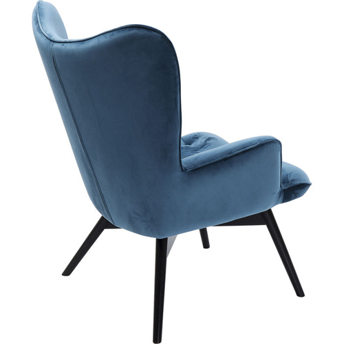 Butaca velvet vintage azul Vicky Kare