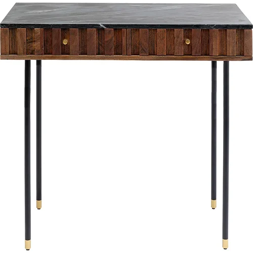 Escritorio madera de acacia y  encimera de mármol vintage