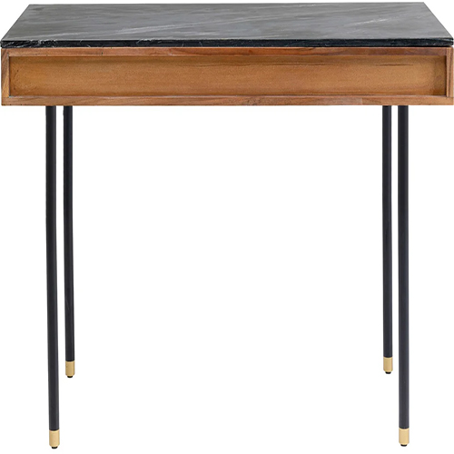 Escritorio madera de acacia y encimera de mármol vintage