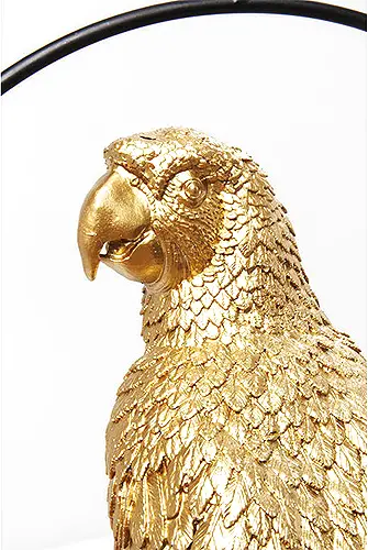 Figura decorativa loro en un columpio oro