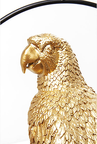 Figura decorativa loro en un columpio oro