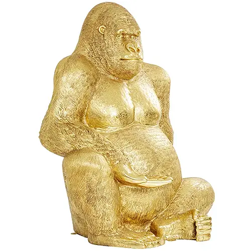 Figura decorativa gorila oro XXL