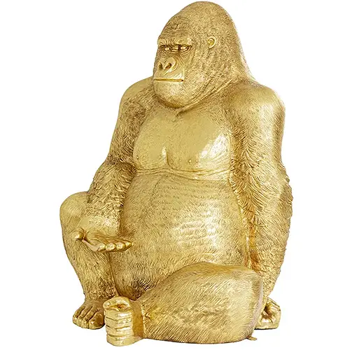 Figura decorativa gorila oro XXL