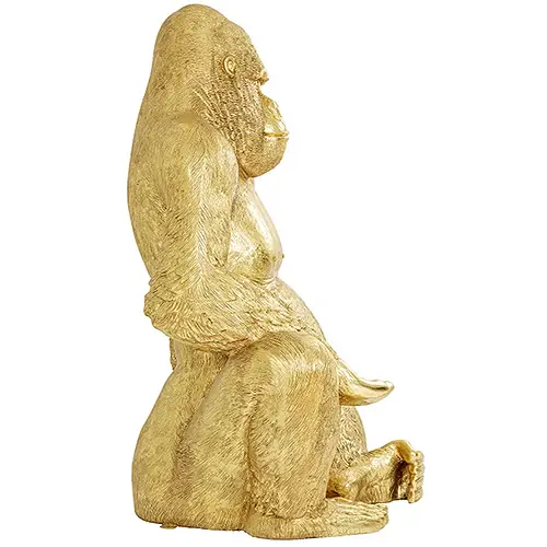 Figura decorativa gorila oro XXL