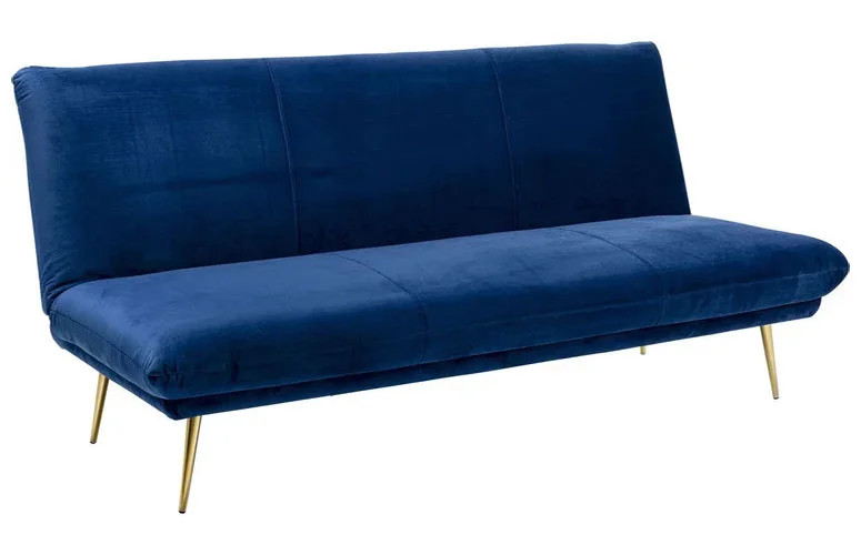 Sofá tapizado cama Soda azul