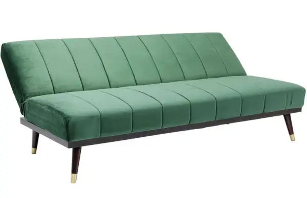 Sofá cama tapizado verde Whisky