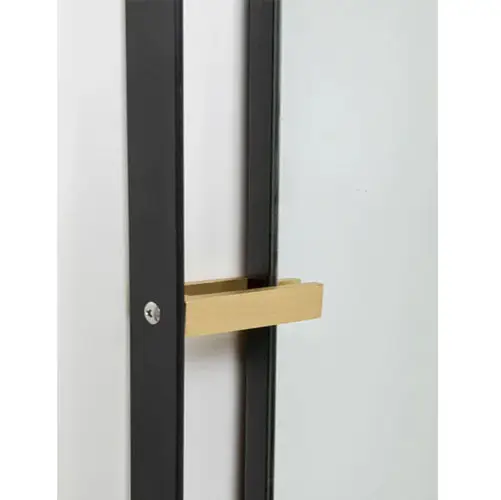Espejo moderno rectangular marco negro y dorado