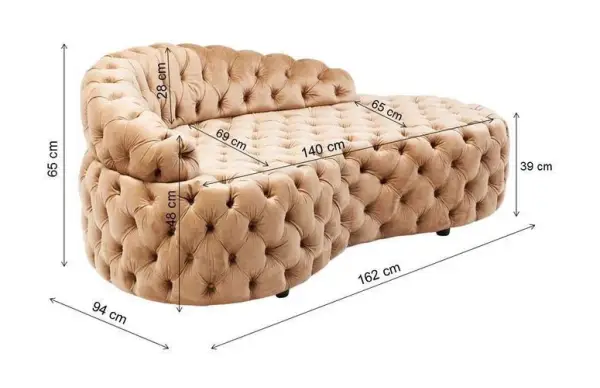 Sofá Santa Barbara Beige 162 cm