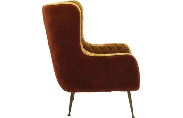 Sillón Nonna tapizado amarillo