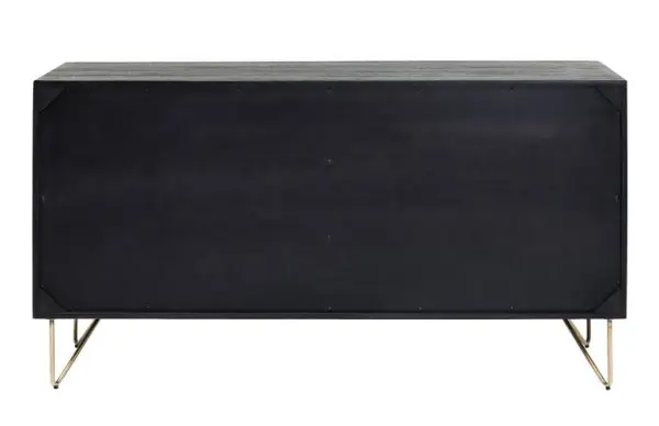 Aparador negro y dorado