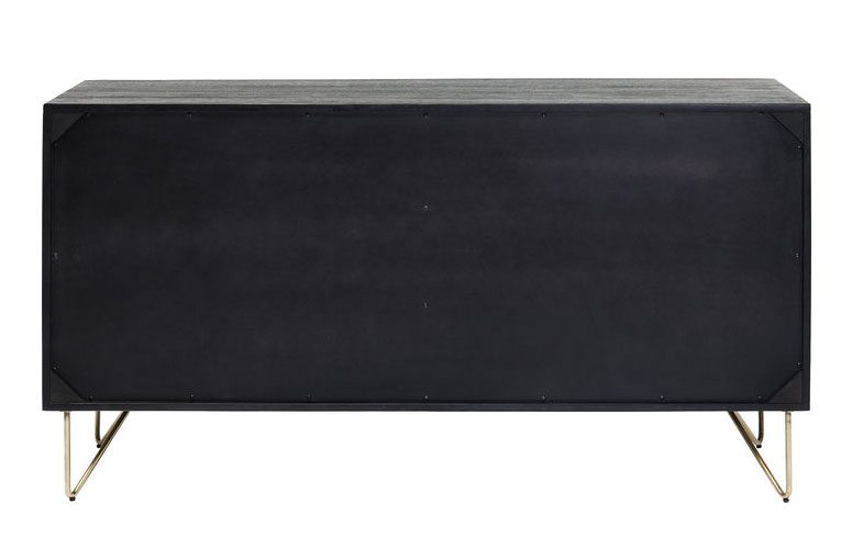 Aparador negro y dorado