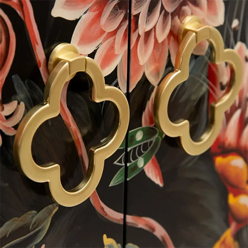 Armario vintage floral negro chinese