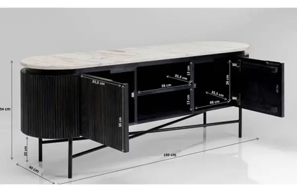 Mueble Televisión Glenn mármol