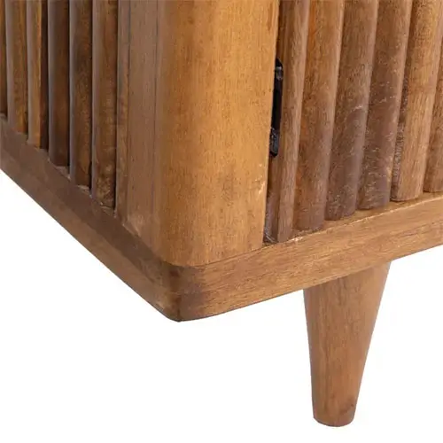 mueble TV etnico de madera oscura