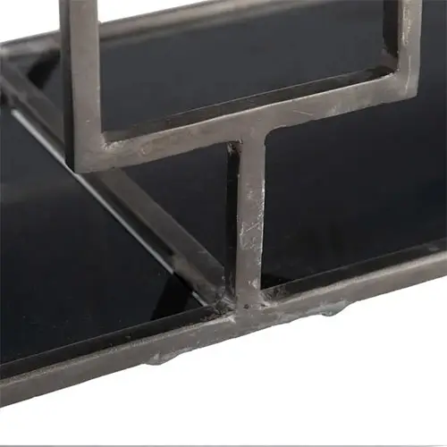 Consola rectangular geometrica marron
