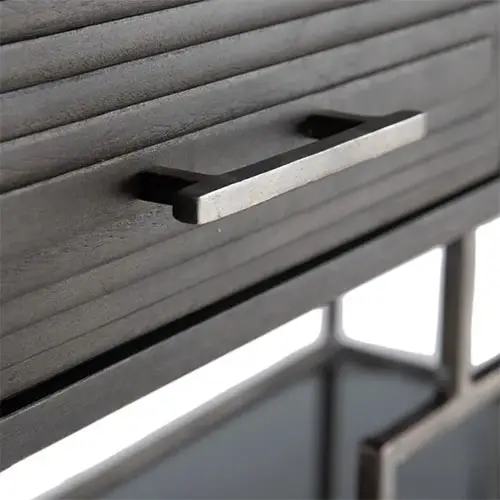 Consola rectangular geometrica marron