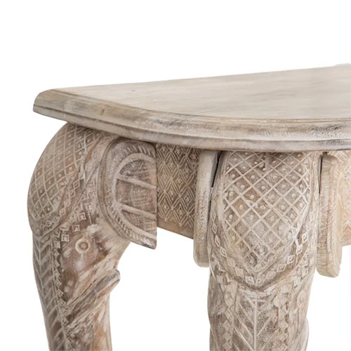 Consola vintage de madera natural