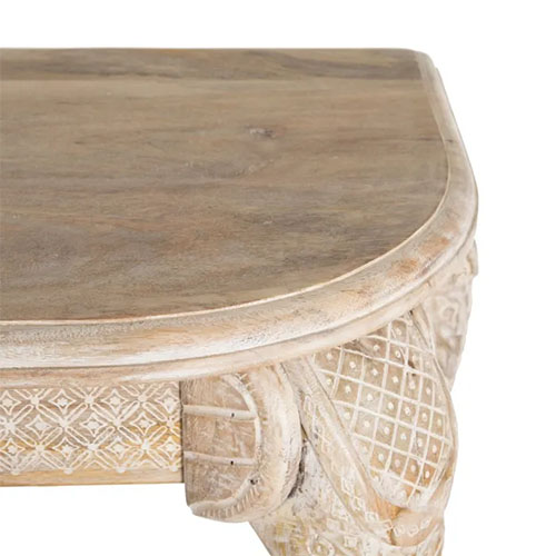 Consola vintage de madera natural