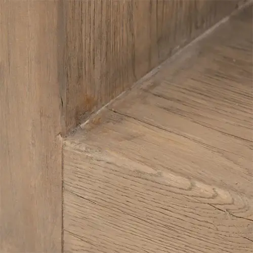 consola rectangular de madera natural de olmo
