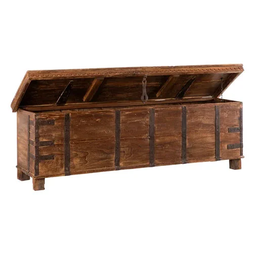 baul de madera natural teka